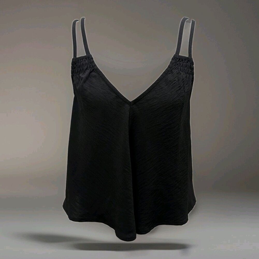 NWT Urban Social Black Double Strap V-Neck Camisole Cami Tank Top Small